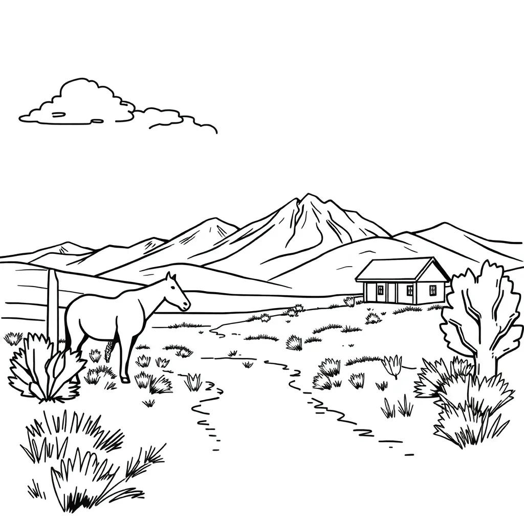 Western Country Coloring Pages