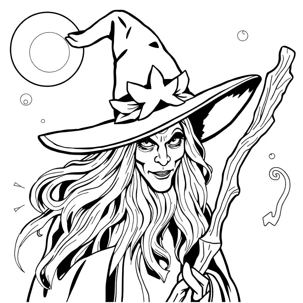 Witch Coloring Pages For Adults
