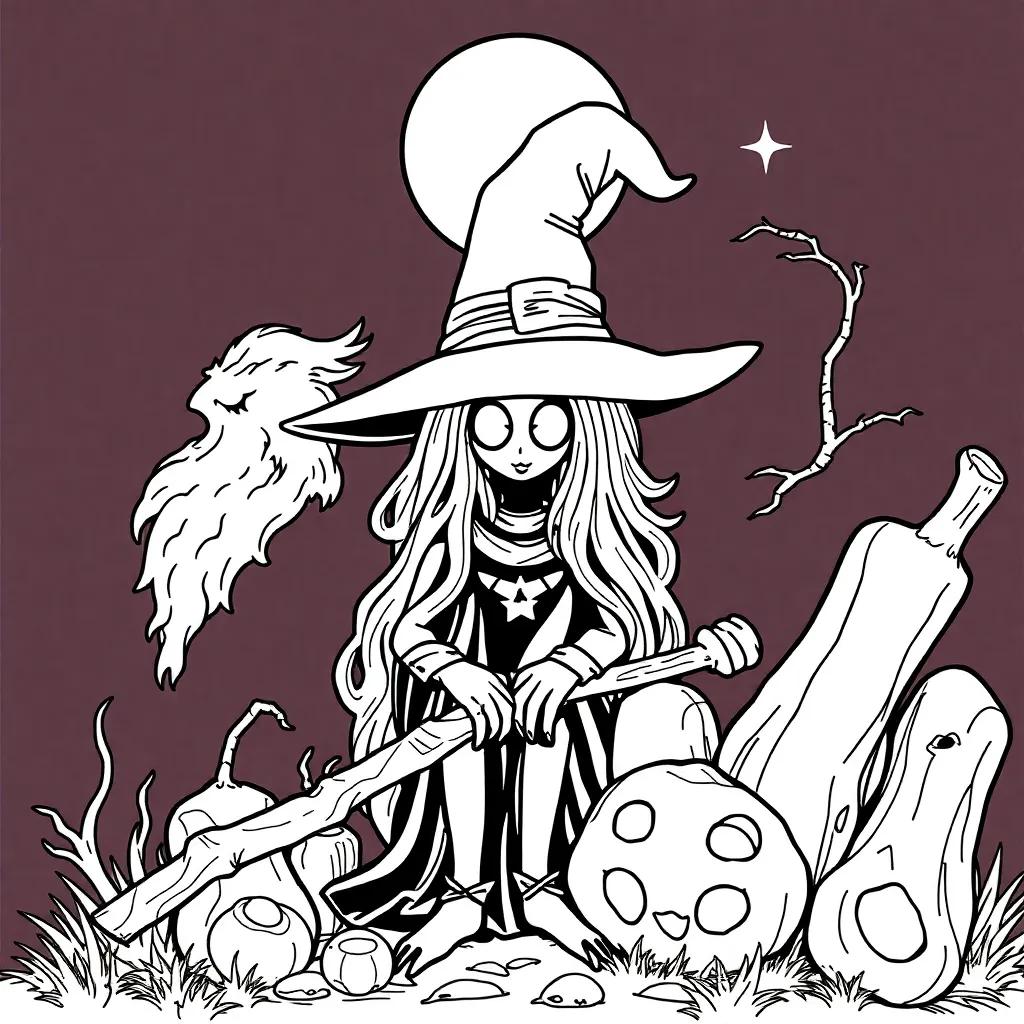 Witchy Coloring Pages For Adults