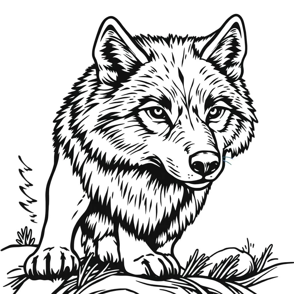 Wolf Pack Coloring Pages