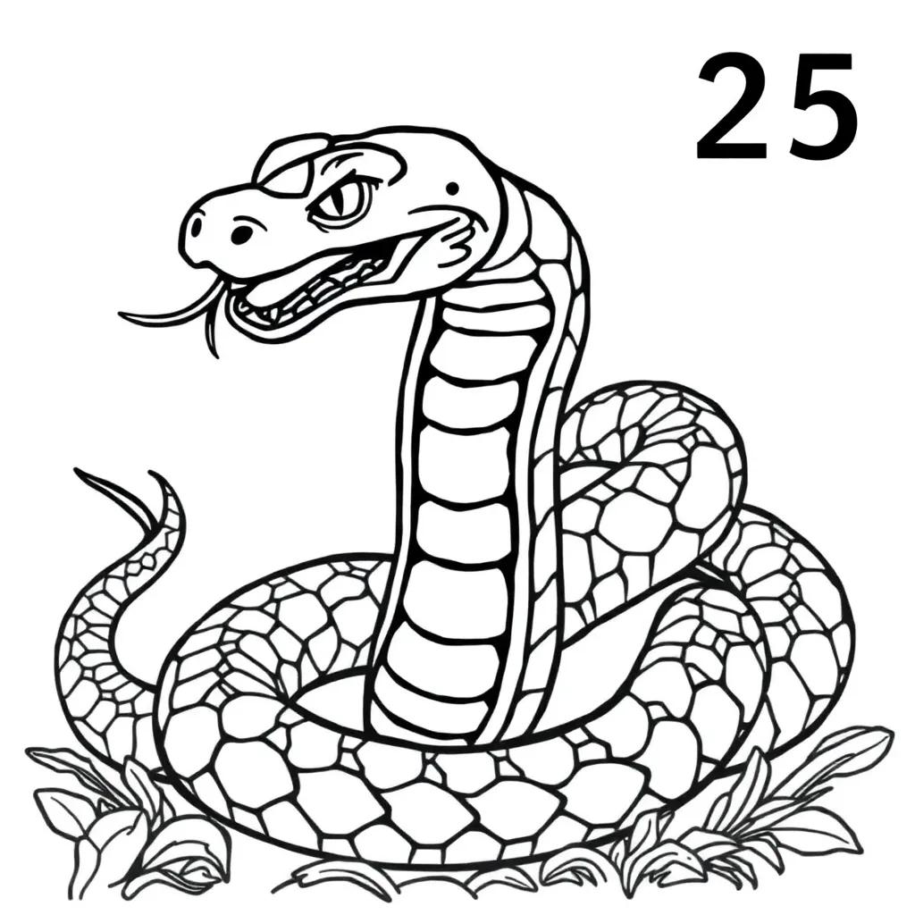 Year Of The Snake 2025 Coloring Pages