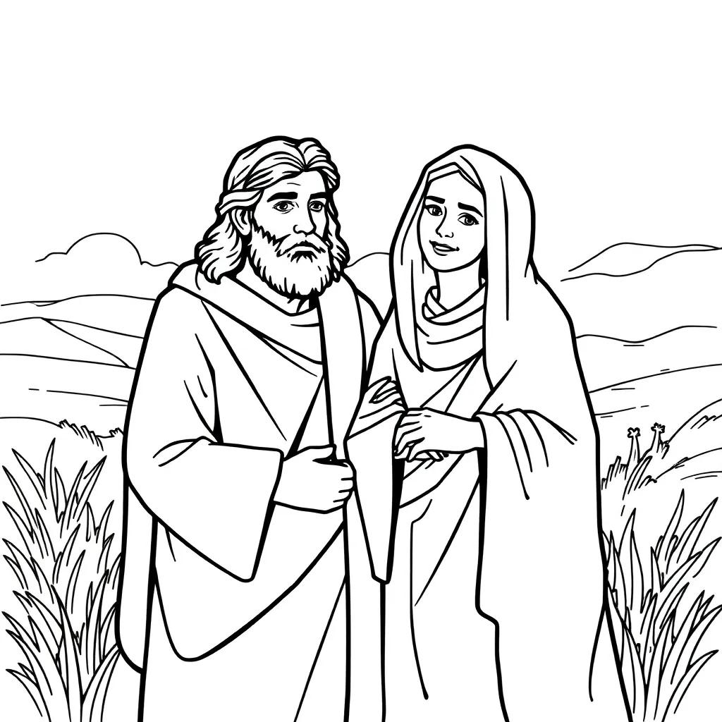 Abraham And Sarah Coloring Page