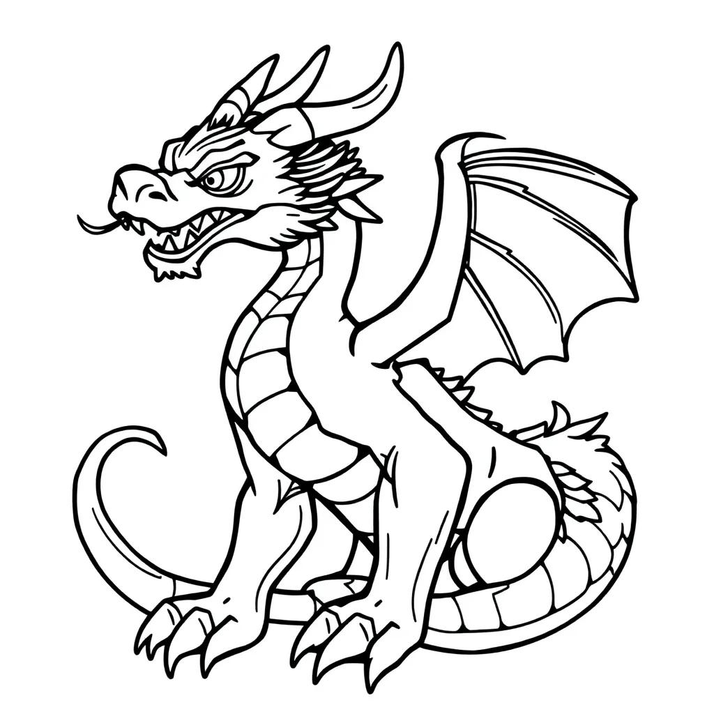 Advanced Dragon Coloring Pages