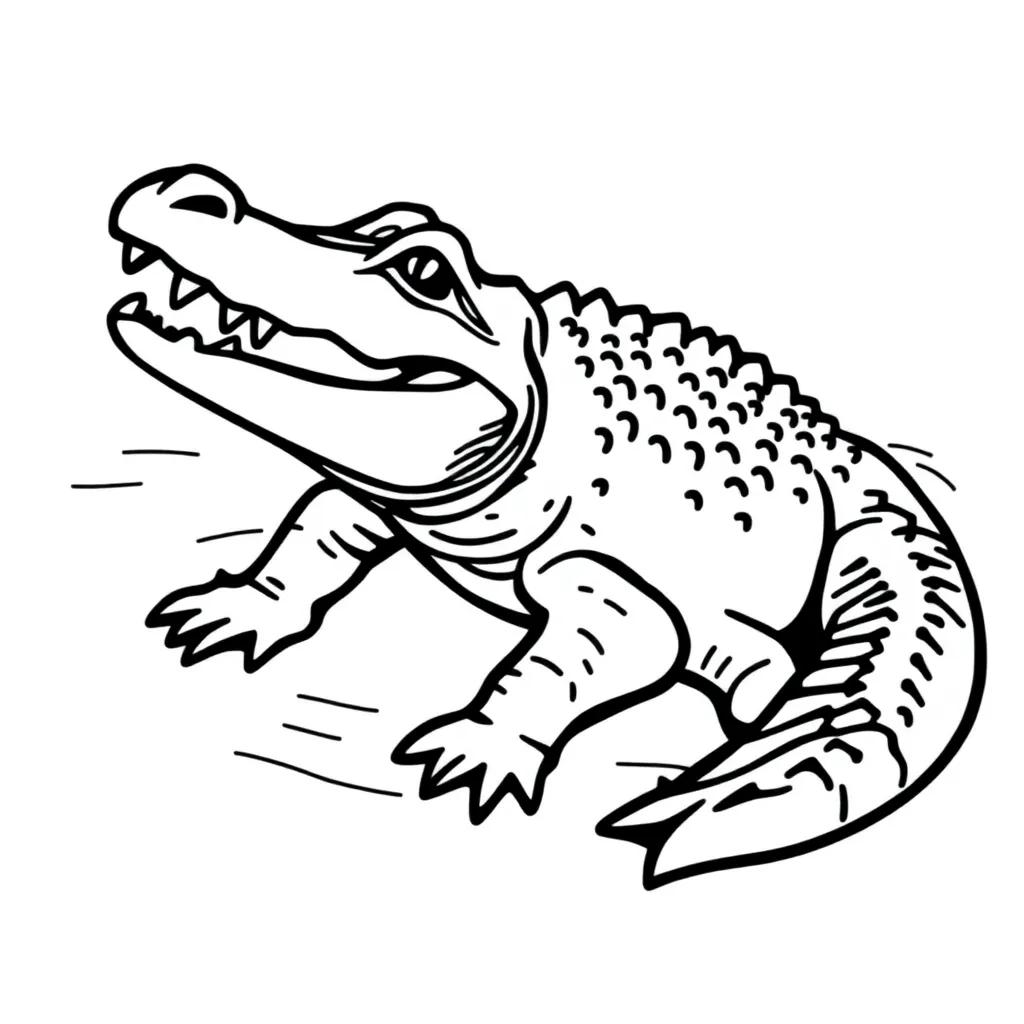 Alligator Coloring Page Printable
