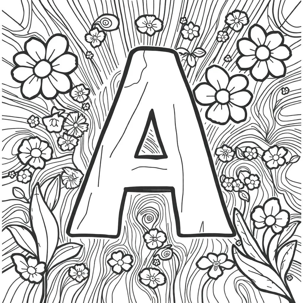 Alphabet A Coloring Pages
