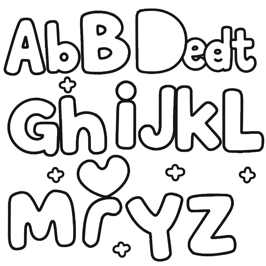 Alphabet Printable Coloring Pages