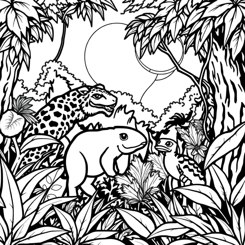 Amazon Jungle Coloring Pages