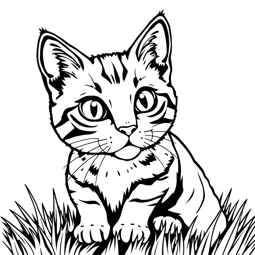 Anime Cats Coloring Pages