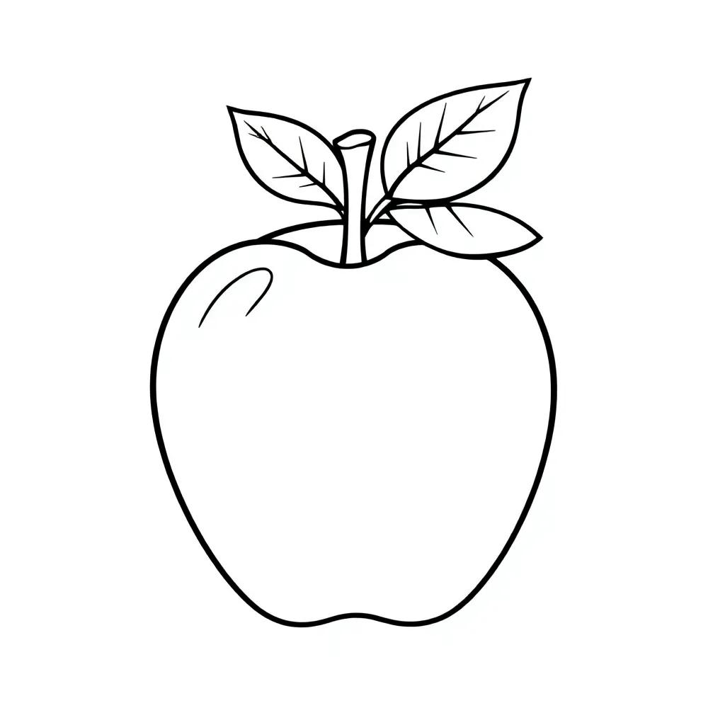Apple Coloring Pages For Preschoolers