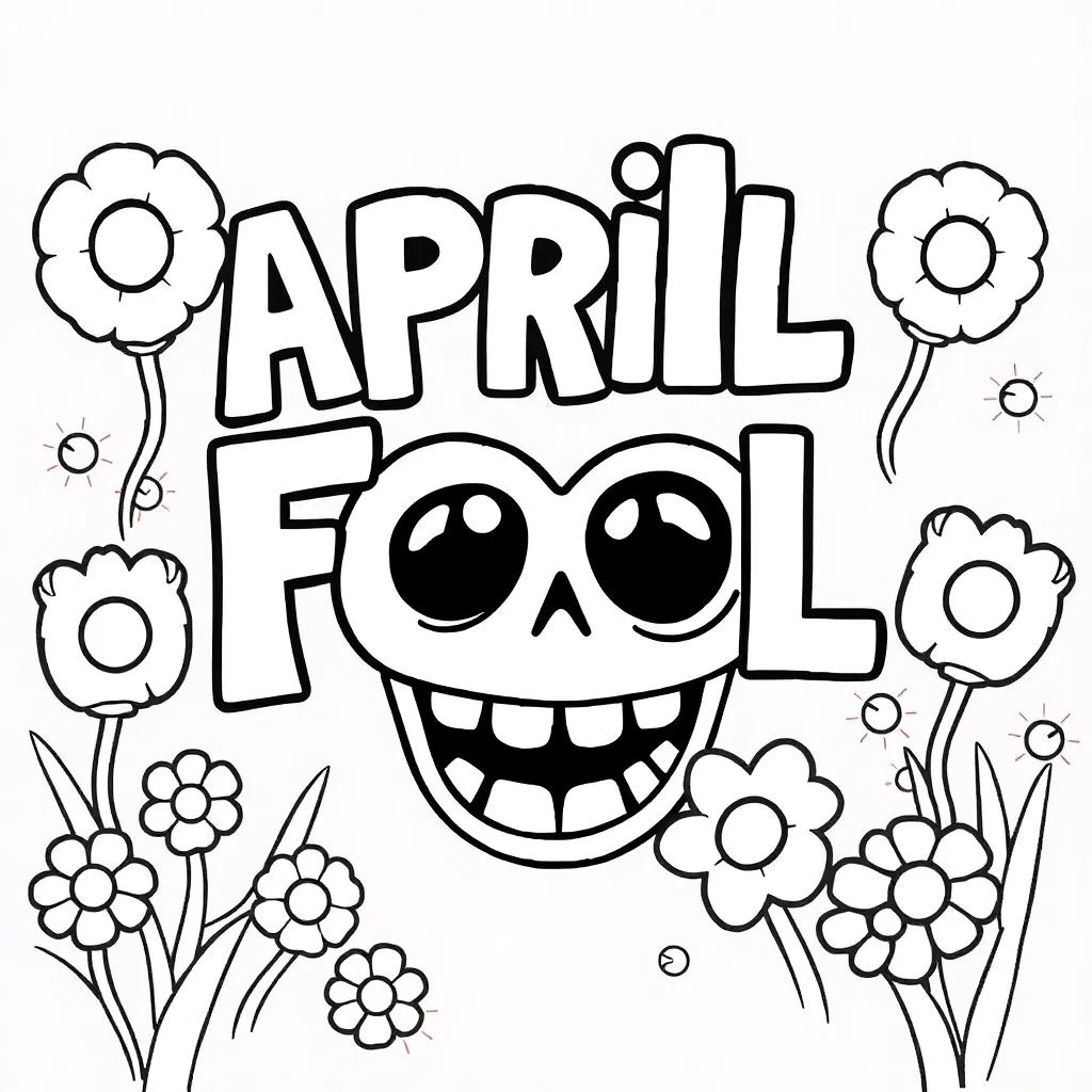 April Fools Coloring Page