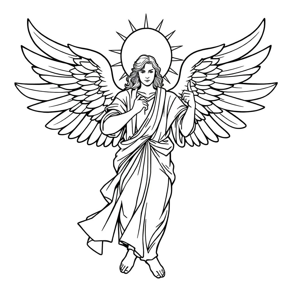 Archangel Michael Coloring Page