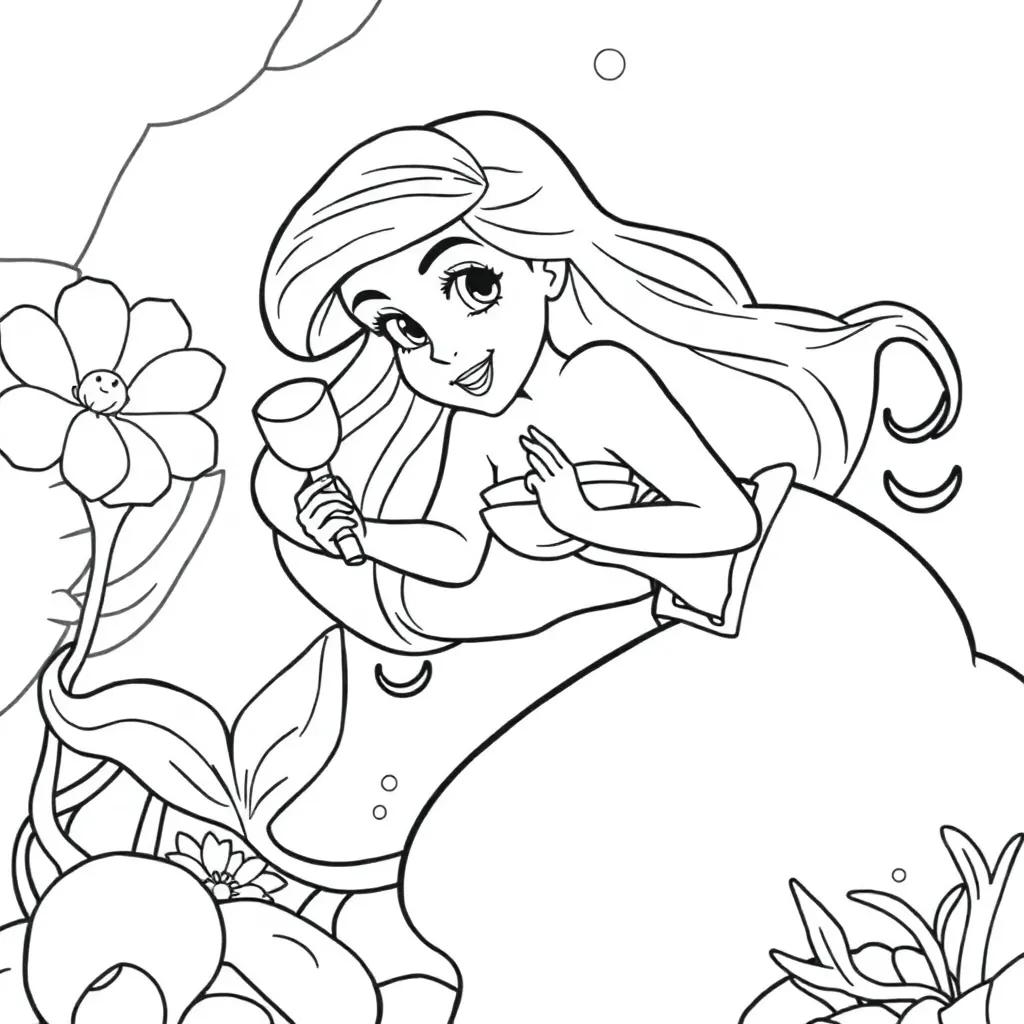 Ariel Begininng Coloring Page