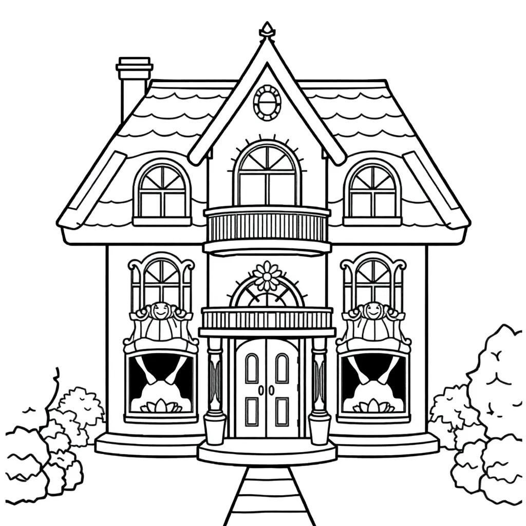 Barbie Dreamhouse Coloring Pages