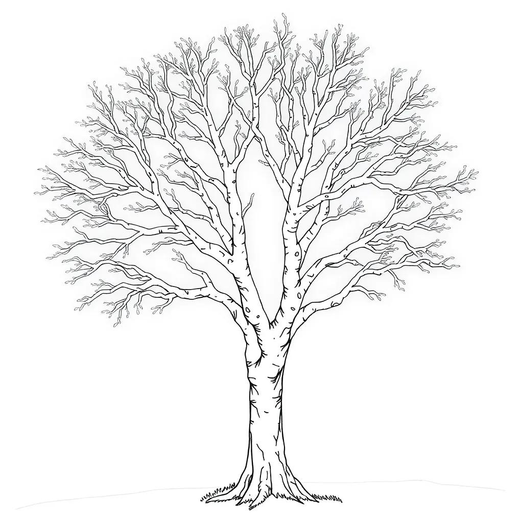 Bare Tree Coloring Page