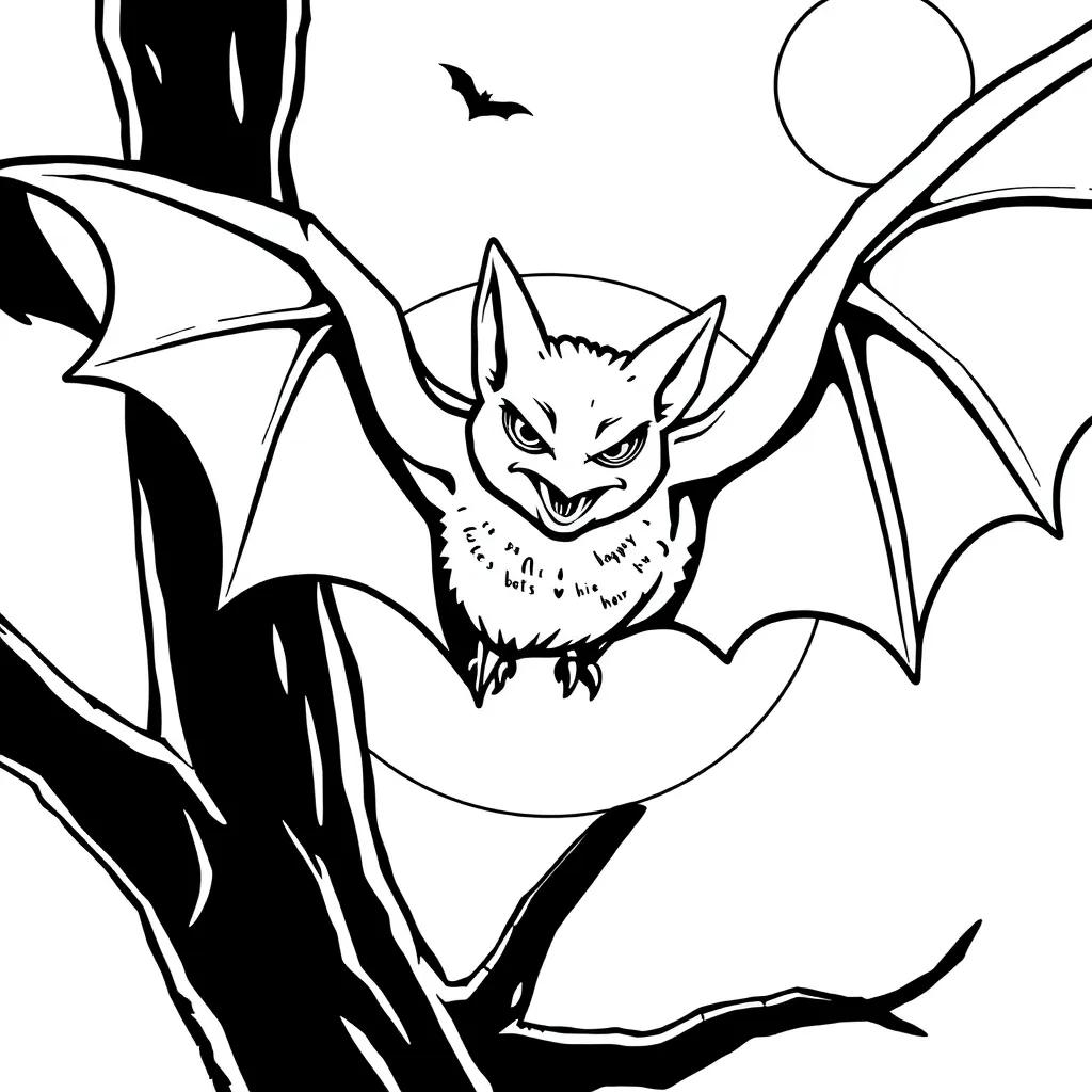 Bats Coloring Pages Free