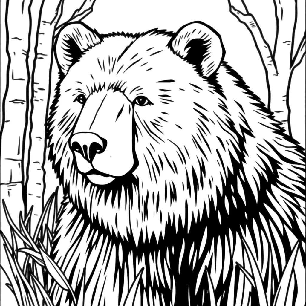 Bear Coloring Pages Free Printable