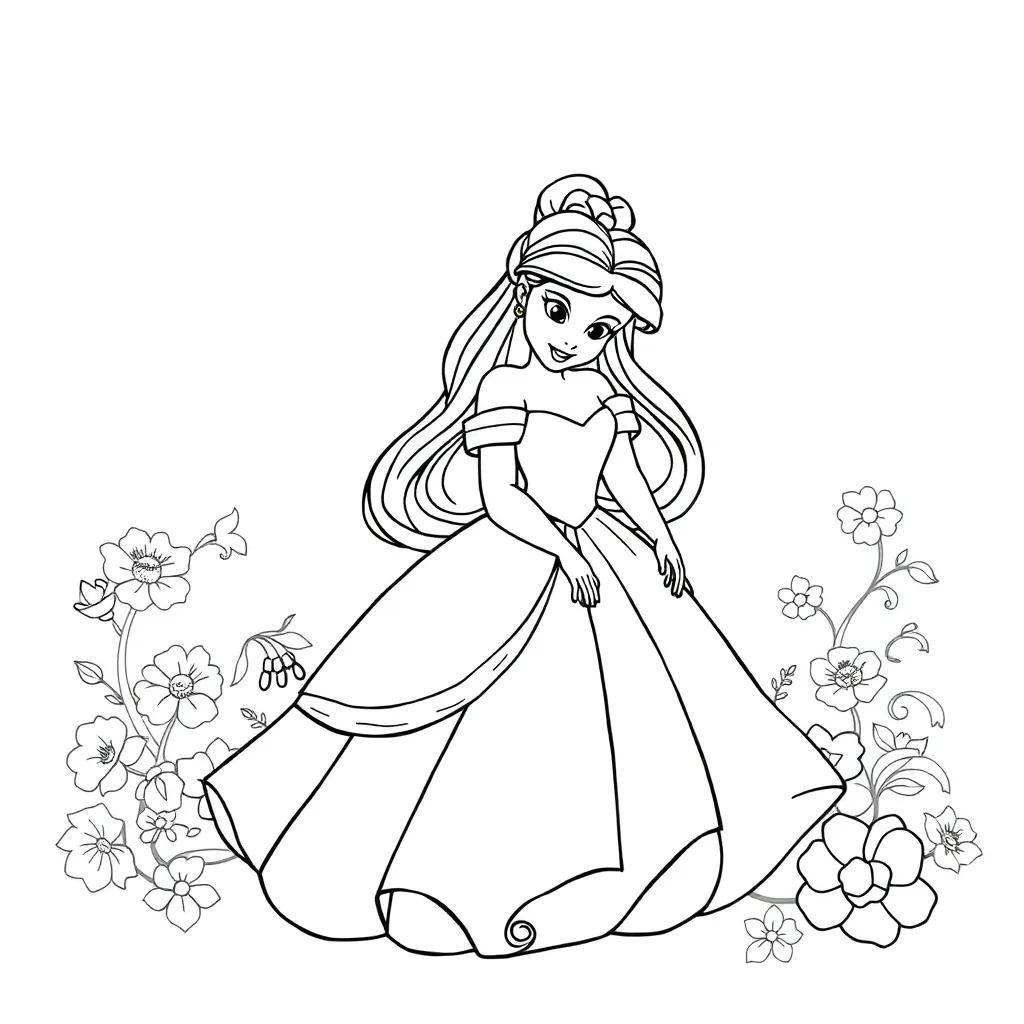 Belle Disney Coloring Pages