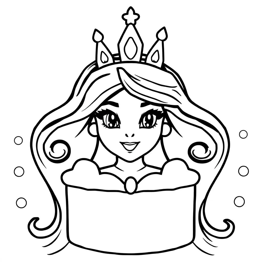 Birthday Princess Coloring Pages