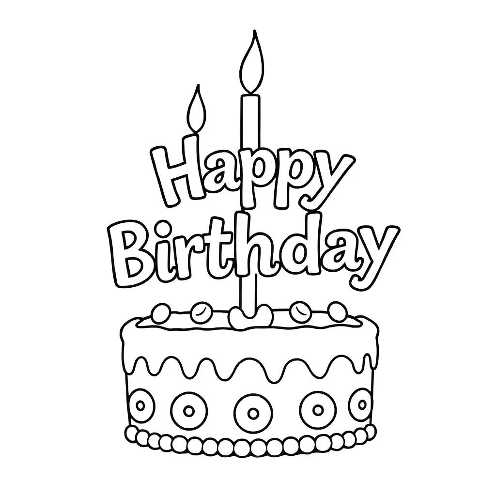 Birthday Cards Coloring Pages