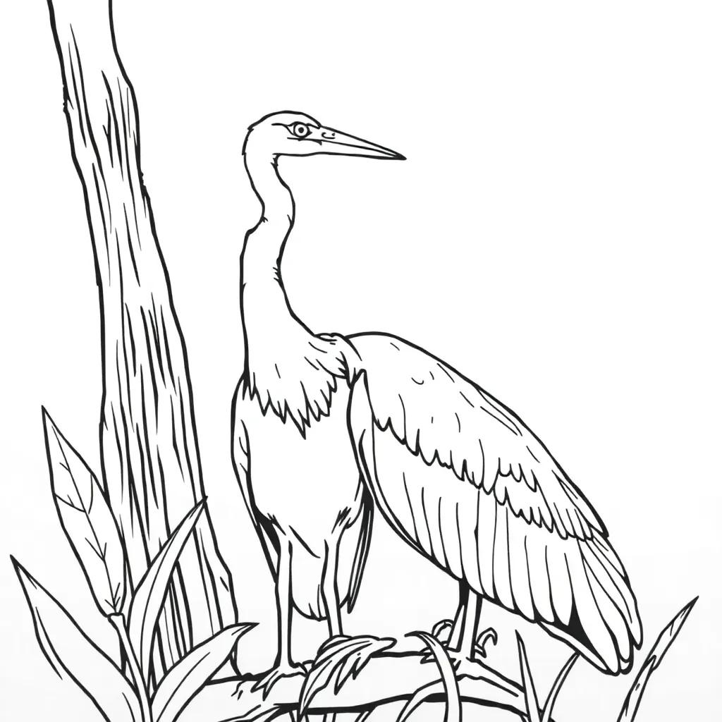Blue Heron Coloring Page Blue Heron Coloring Page