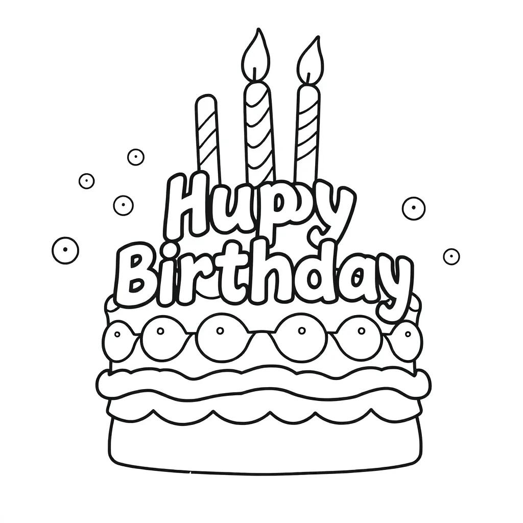 Bluey Birthday Coloring Page