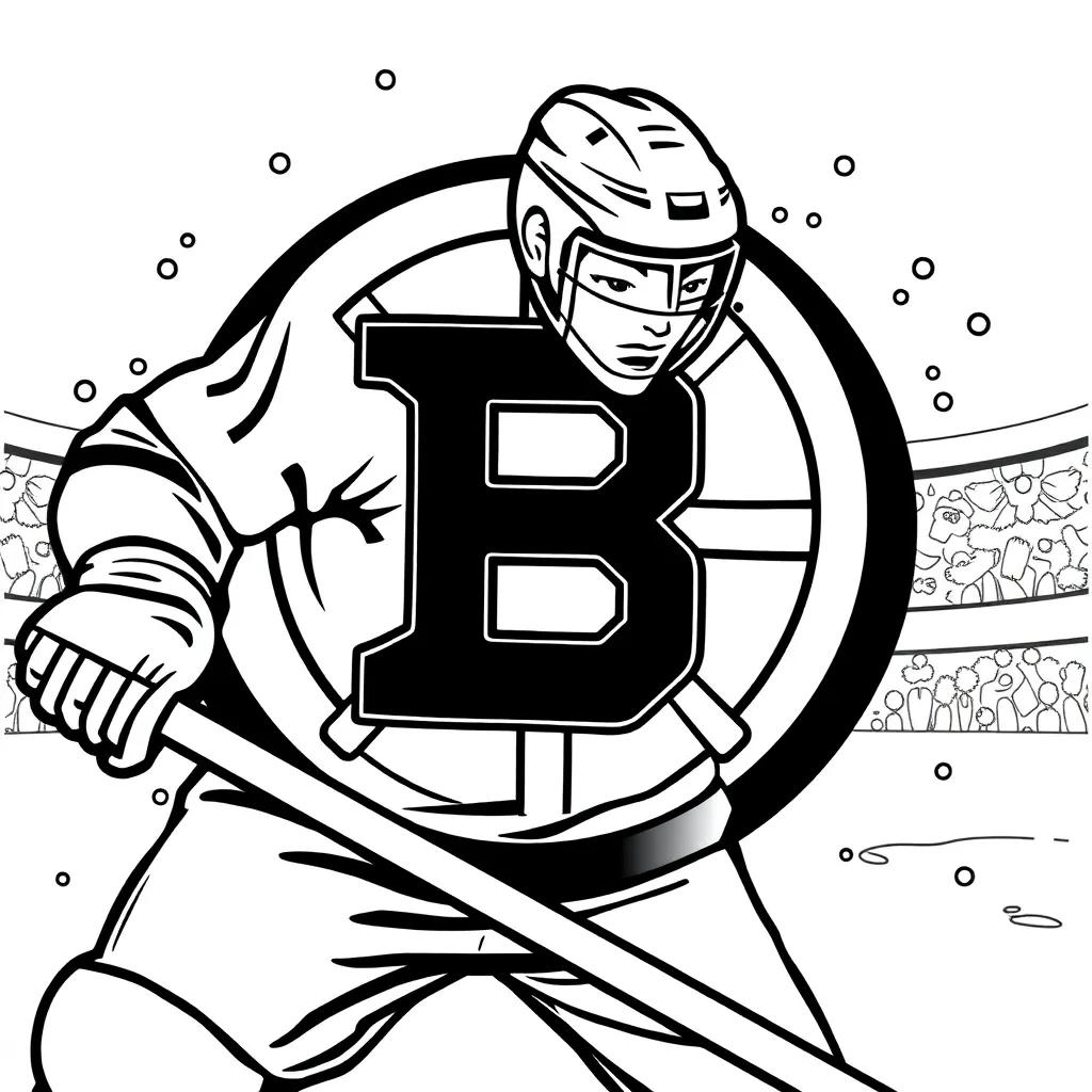 Bruins Hockey Coloring Pages