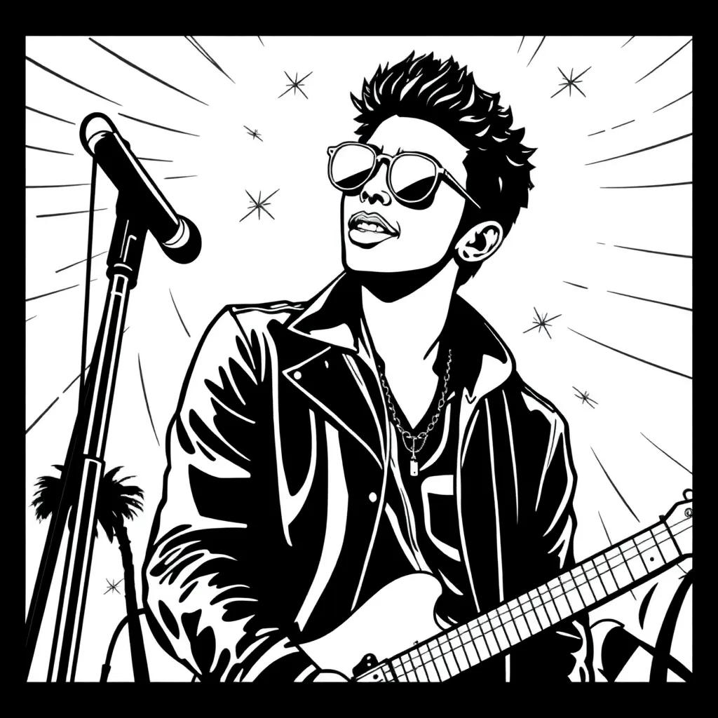 Bruno Mars Coloring Pages
