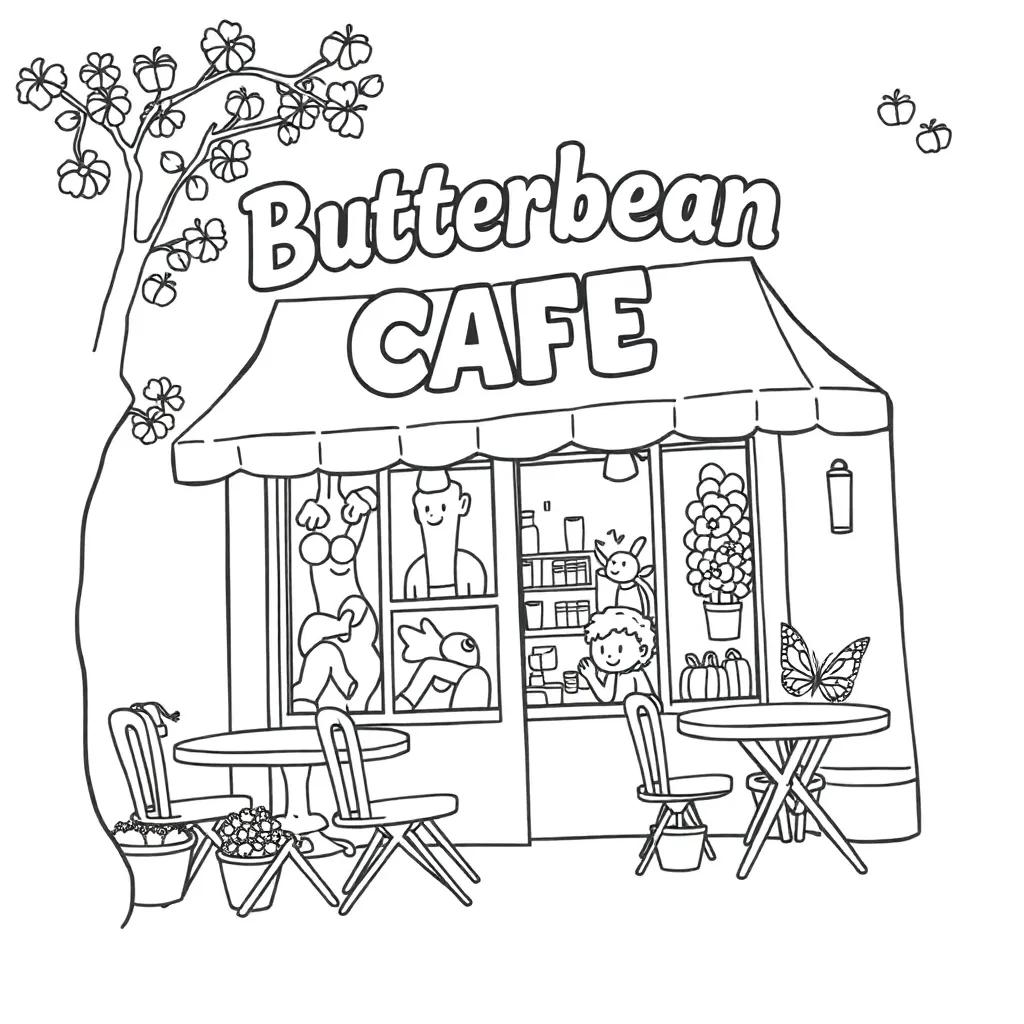Butterbean Cafe Coloring Pages