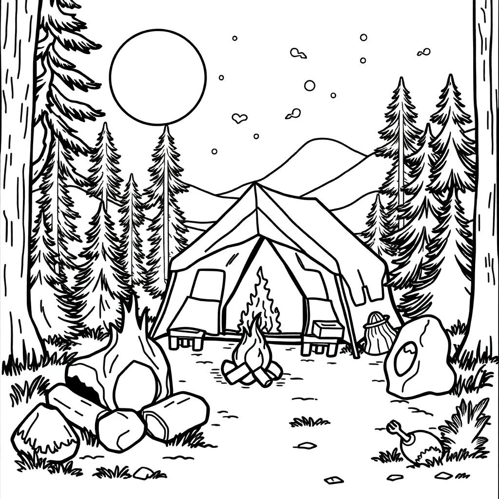 Camping Coloring Pages Free Printable