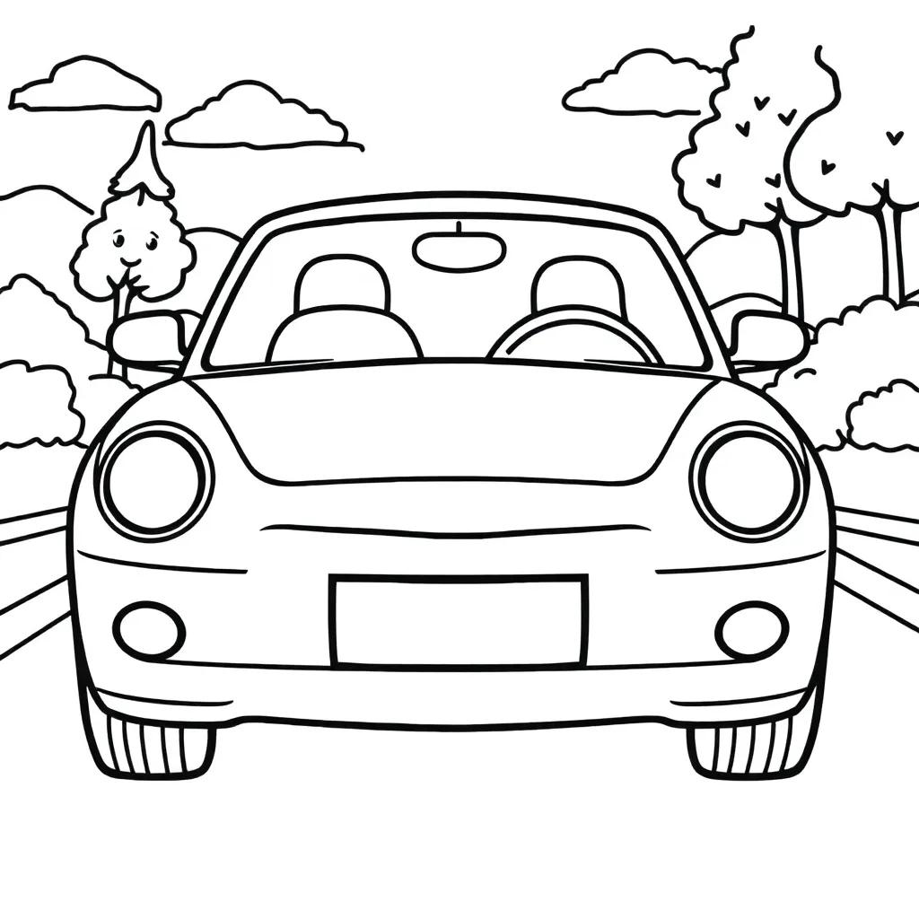 Car Coloring Pages For Toddlers