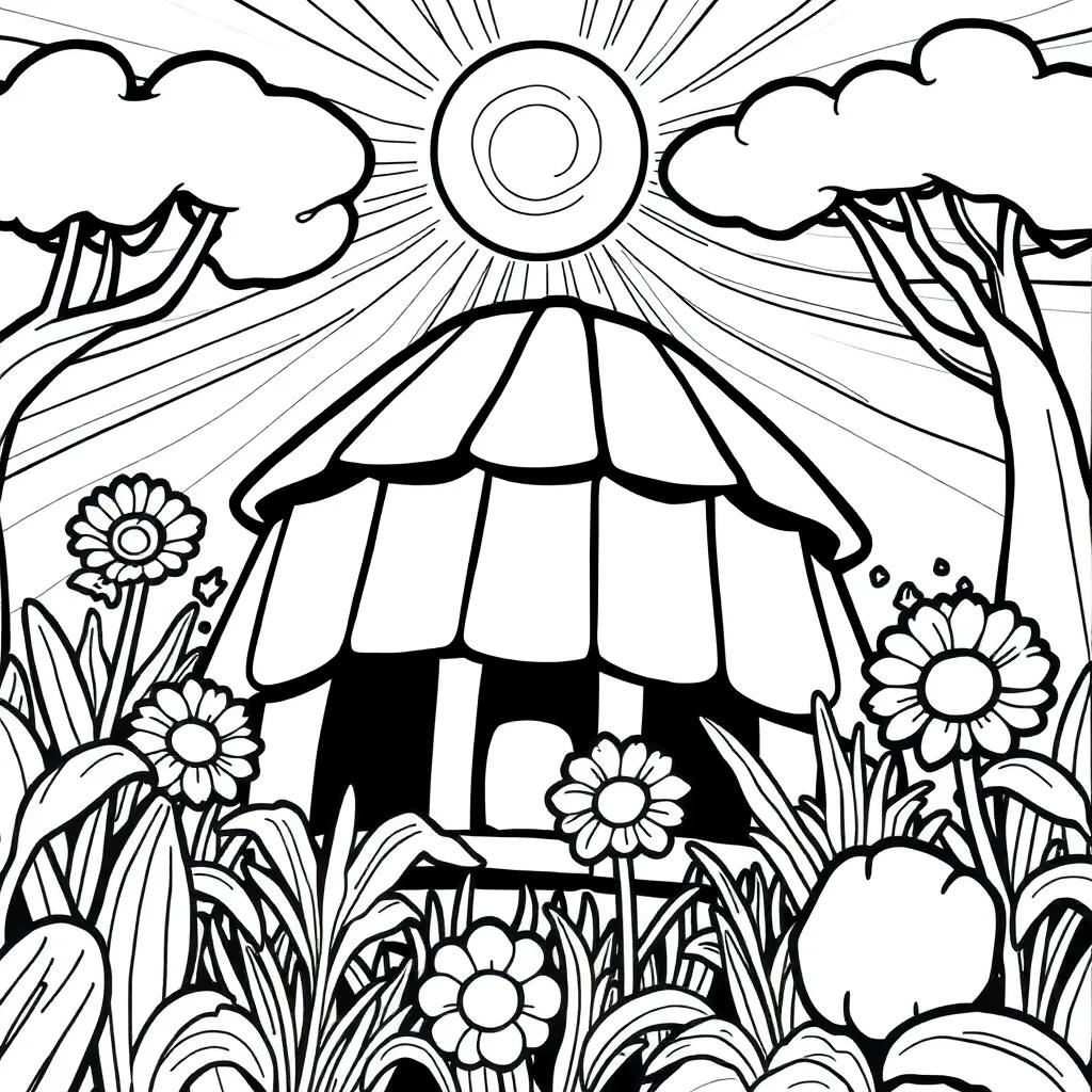 Cartoon Coloring Book Pages