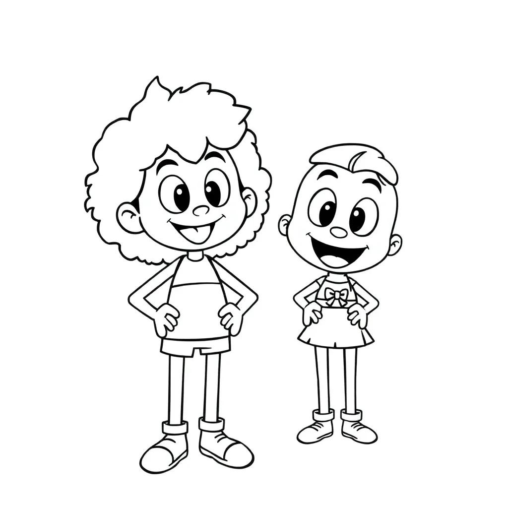 Cartoon Characters Printable Coloring Pages