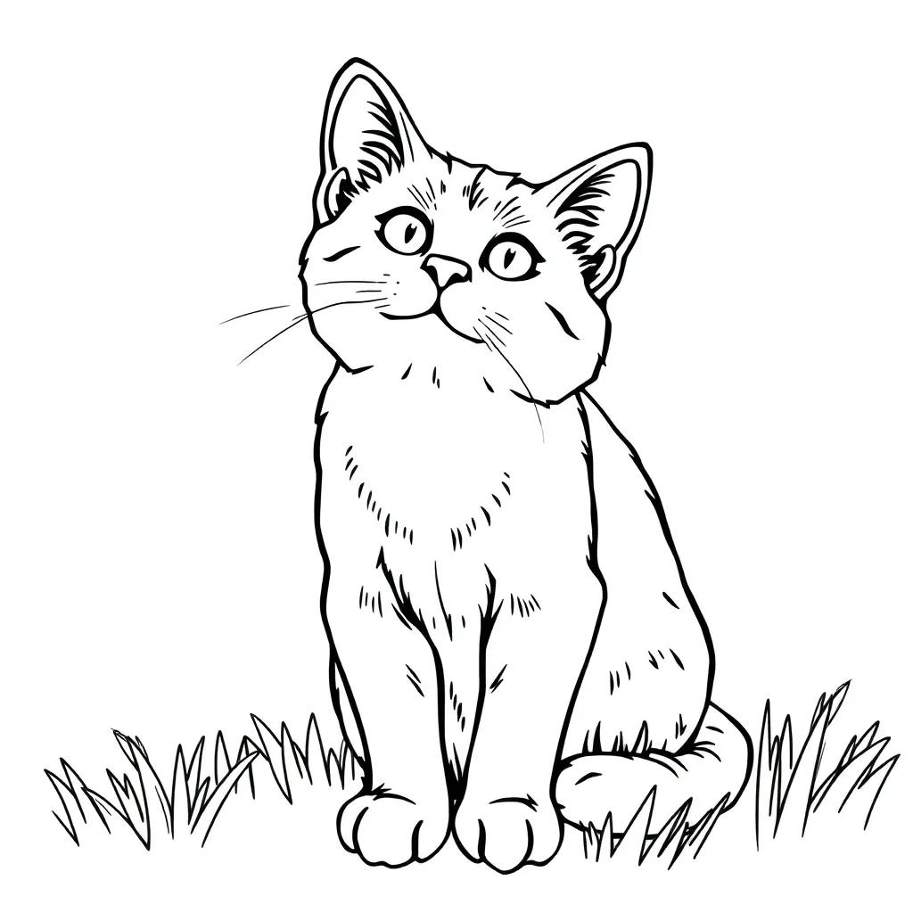 Cat Coloring Page Free