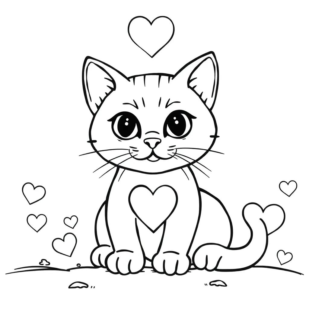 Cat Valentine Coloring Pages