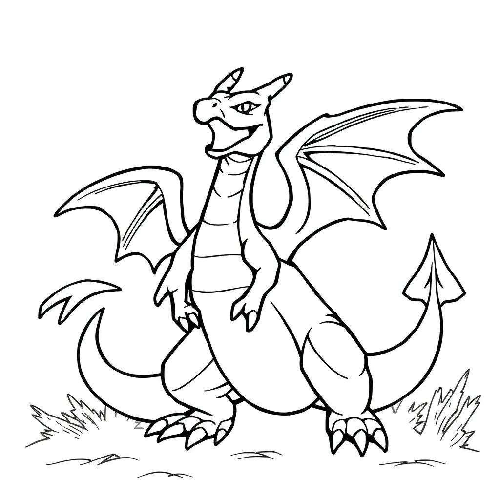 Charizard Card Coloring Page