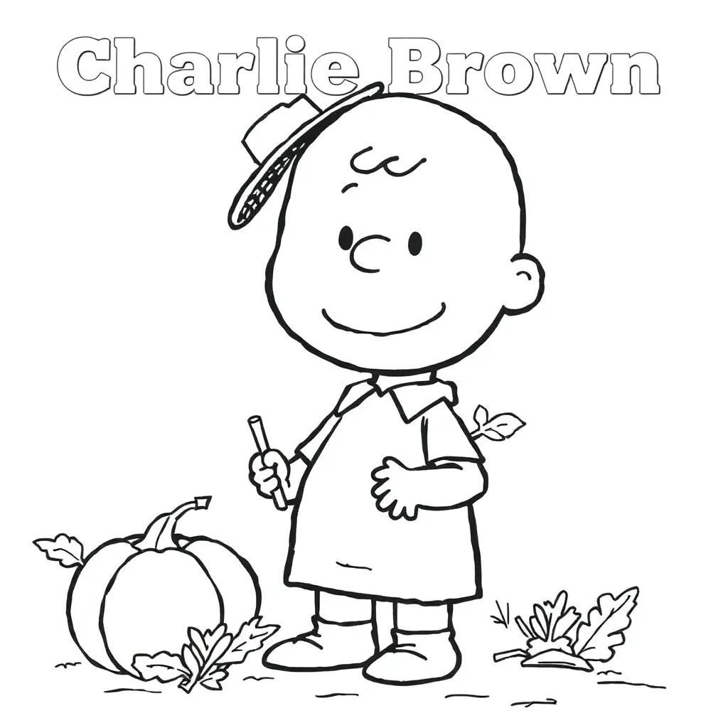 Charlie Brown Thanksgiving Color Page Charlie Brown Thanksgiving Color Page