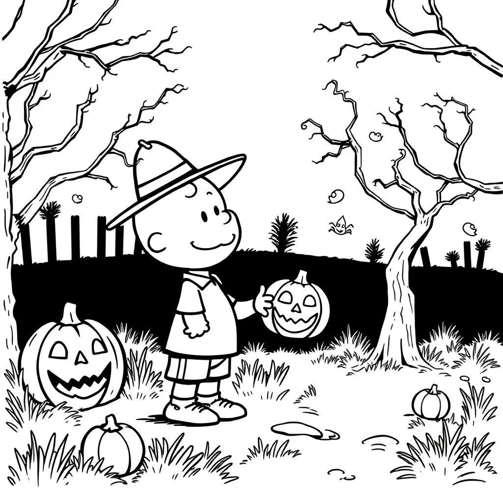 Charlie Brown Halloween Coloring Pages