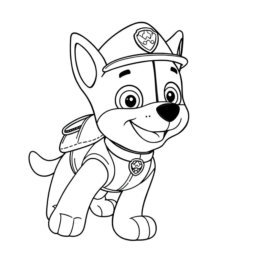 Chase Paw Patrol Color Page