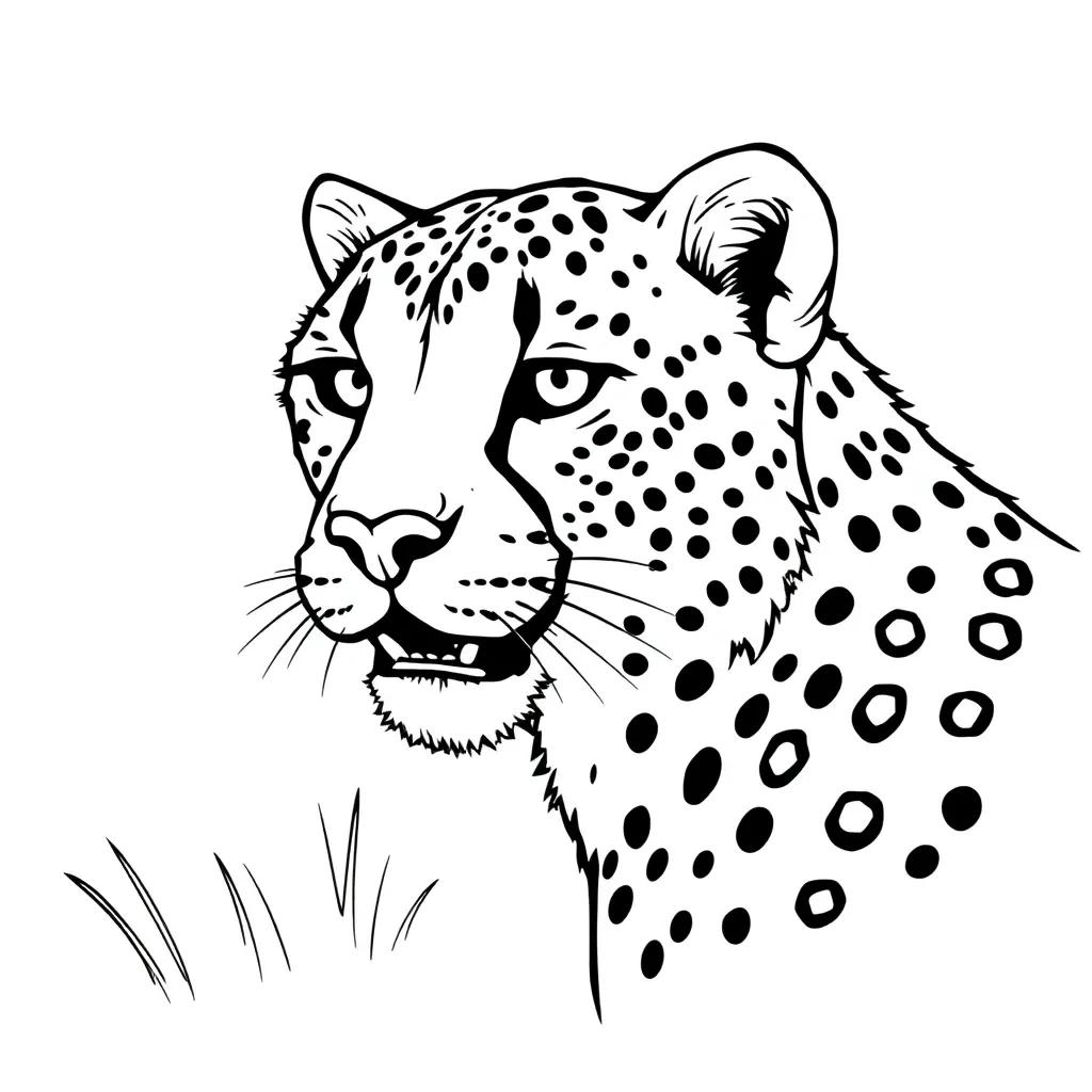 Cheetah Coloring Page Printable