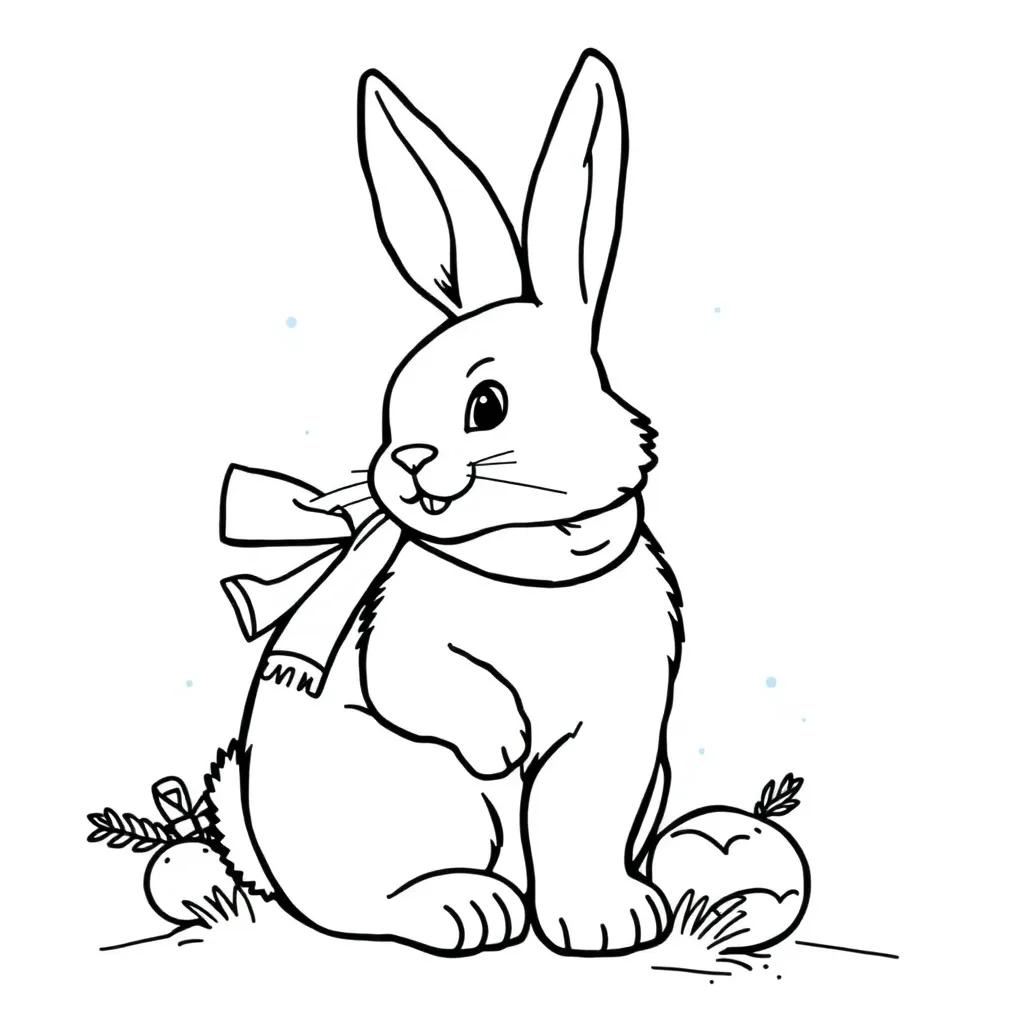 Christmas Bunny Coloring Pages Christmas Bunny Coloring Pages