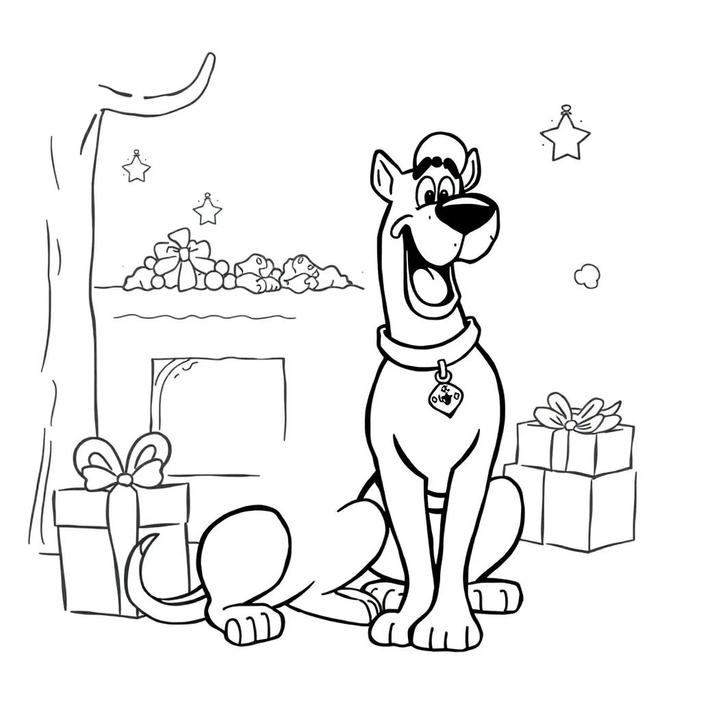 Christmas Scooby Doo Coloring Pages