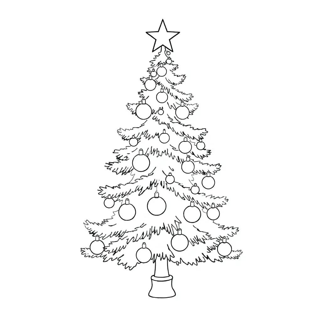 Christmas Tree Decorations Coloring Pages