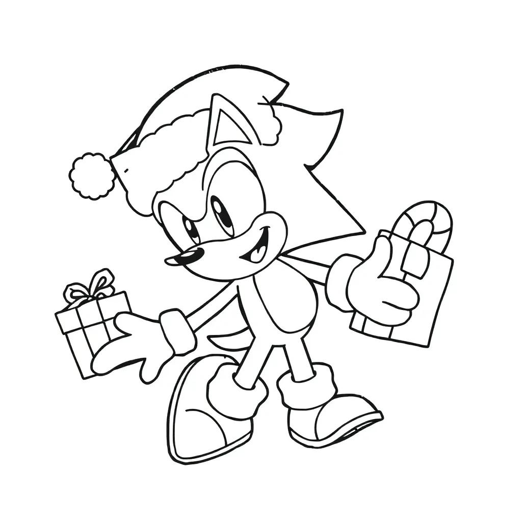 Christmas Sonic Coloring Pages Christmas Sonic Coloring Pages