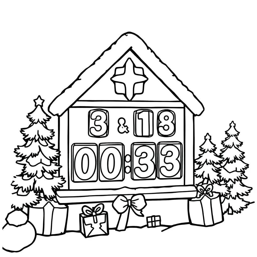 Christmas Countdown Coloring Pages