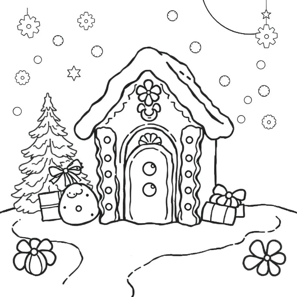 Christmas Coloring Pages Gingerbread
