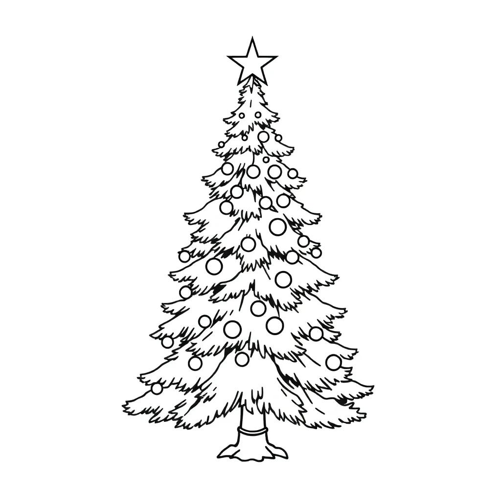 Christmas Tree Free Printable Coloring Pages
