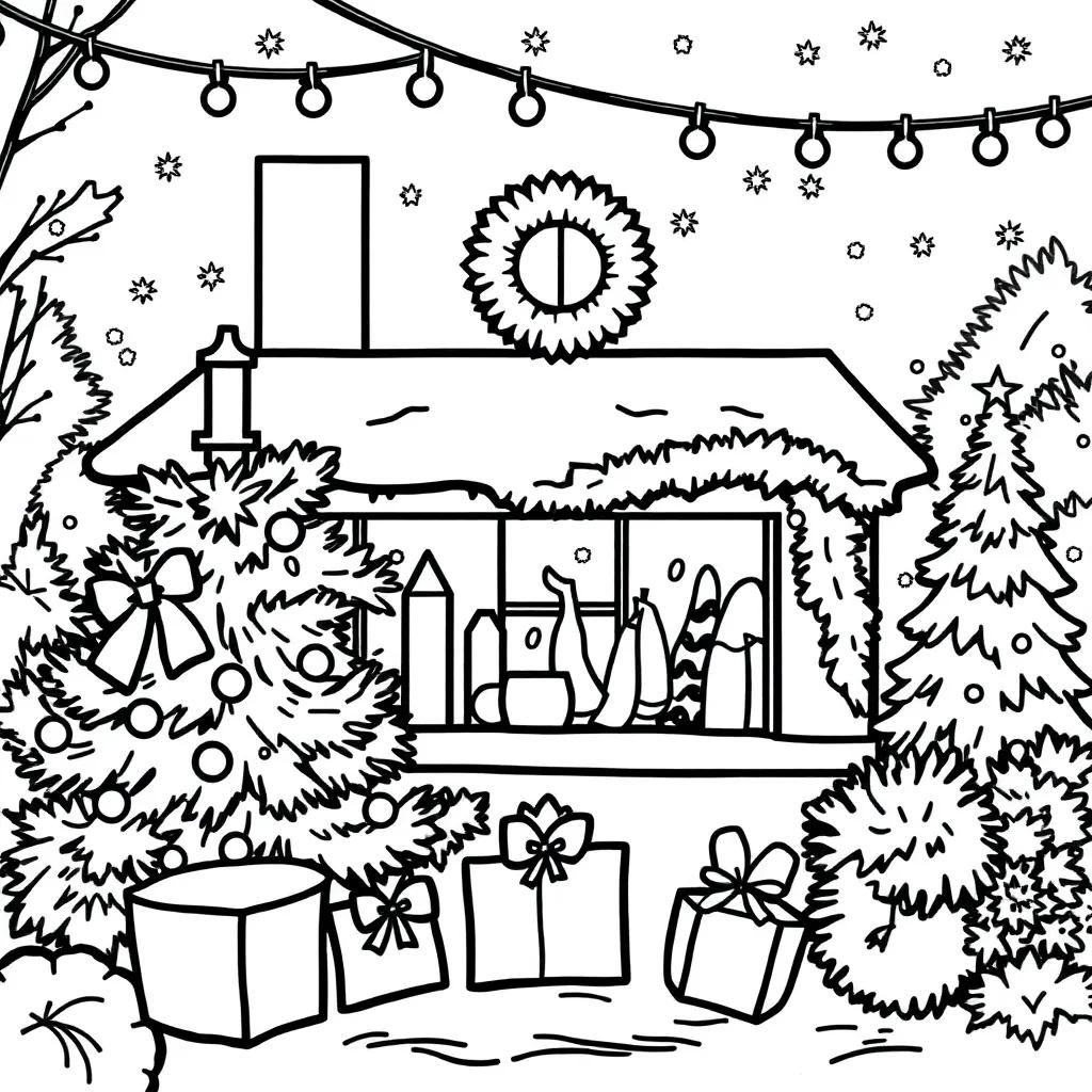 Christmas In July Coloring Page