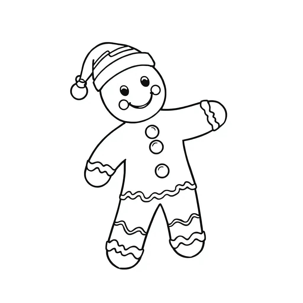 Christmas Gingerbread Man Coloring Pages
