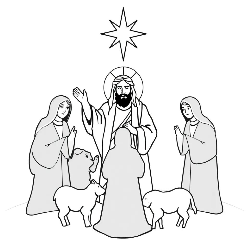 Christmas Jesus Coloring Pages