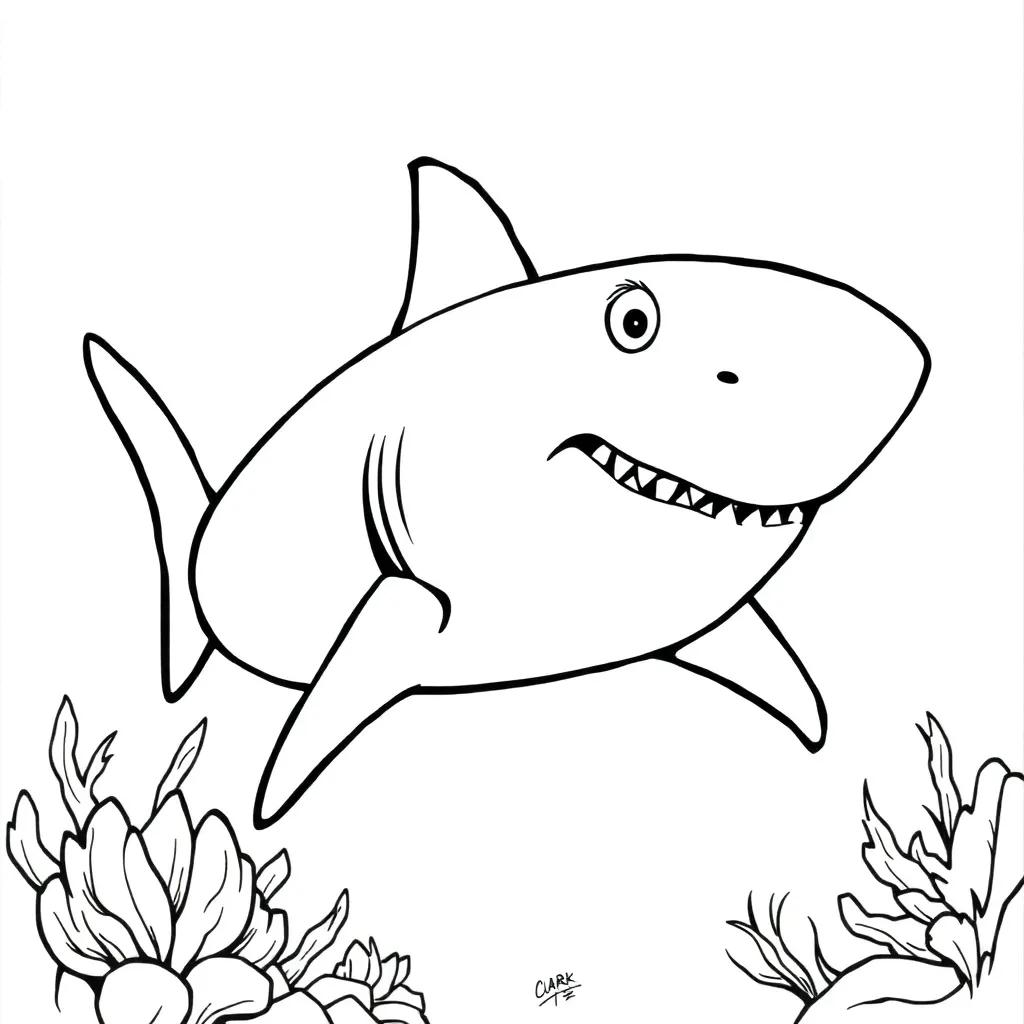Clark The Shark Coloring Page